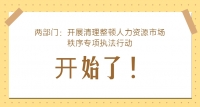 兩部門：開展清理整頓人力資源市場秩序?qū)ｍ棃?zhí)法行動